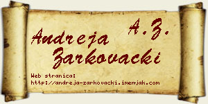 Andreja Žarkovački vizit kartica